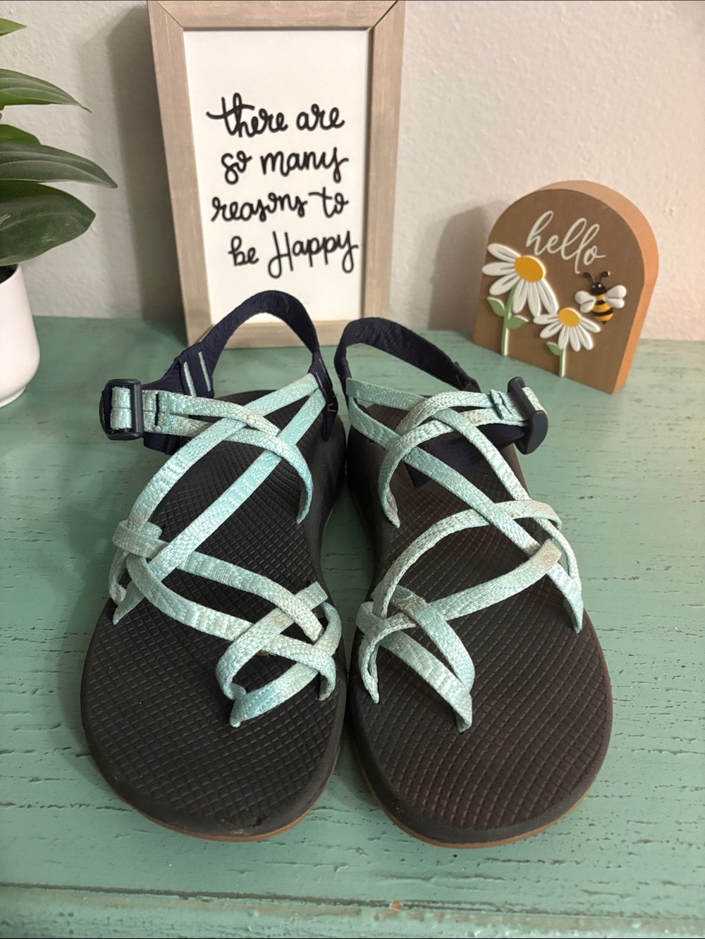Chaco Women's Sandals Light Aqua Strappy Sport Sandals